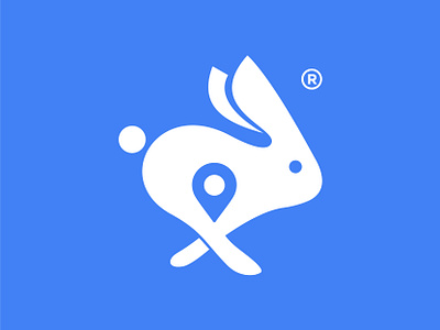 Pin and Rabbit delivery location logo pin rabbit