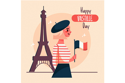 Bastille Day Illustration bastille celebration concert country day eiffel event festival firework flag francaise french holiday national parade paris party revolution tower tradition