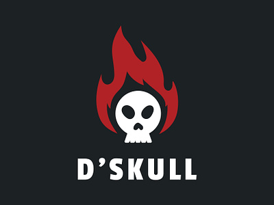 Skull Fire apparel brand fire logo skull