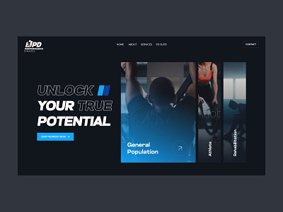 Unique and minimalist website design for gym design figma gym landingpage sport ui ux webdesign