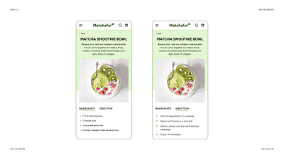 Daily UI#040: Recipe app daily ui e commerce ui visual design