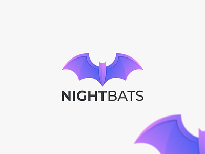 NIGHT BATS bat coloring bat icon bat logo branding design graphic design icon logo night bats