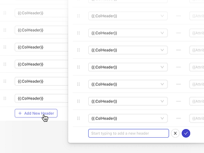 Rejected Idea: Add New File Header attributes b2b column enterprise fields file mapping rejected saas table column talbe ui