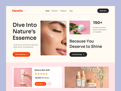 Skin care website UI design best web uiux cosmetic web uiux design web uiux design website uiux modern web uiux skin care web ui uiux designer uiux web designer web ui web ui designer web uiux design web uiux designer website uiux