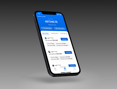 Lending screen app lending loan ui