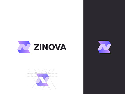 Logo | Logo design | ZN Letter brand identity gradient letter mark logo logo designer logo mark symbol zn letter