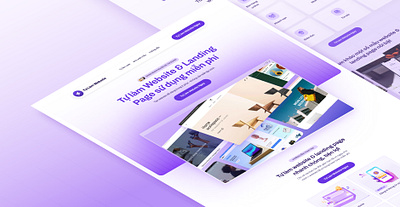 Landing page for fast create web platform figma graphic design ui