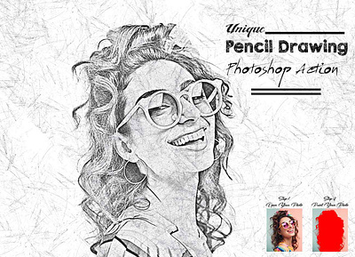 Unique Pencil Drawing Photoshop Action photoshop action