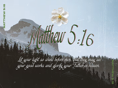 PCM Design Challenge | Matthew 5:16 art artwork church design design challenge graphic design pcmchallenge prochurchmedia social media typography