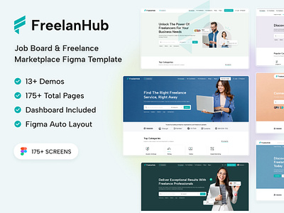 FreelanHub - Job Board & Freelance Marketplace Figma freelancer resume ui ui ux web design