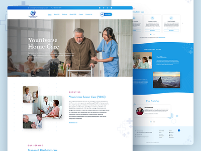 Youniversal Home Care - Website UI Design branding care web ui helthcare home care website homecare landing page treatment ui uiux website