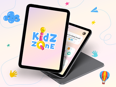 Kidz IQ Zone - App UI animation app design gamming kids kids game kidz zone logo puzzle game tablet app ui uiux