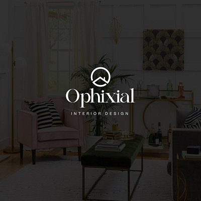 Ophixial Interior Design art brand brand identity branding decor decoration design graphic design identity illustration interior interior design logo logo design luxury services type typography ui vector