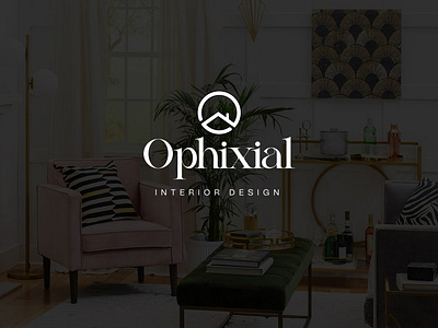 Ophixial Interior Design art brand brand identity branding decor decoration design graphic design identity illustration interior interior design logo logo design luxury services type typography ui vector