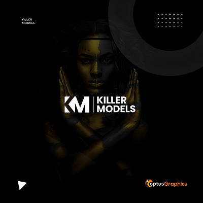 Killer Models Company Logo visual identity.