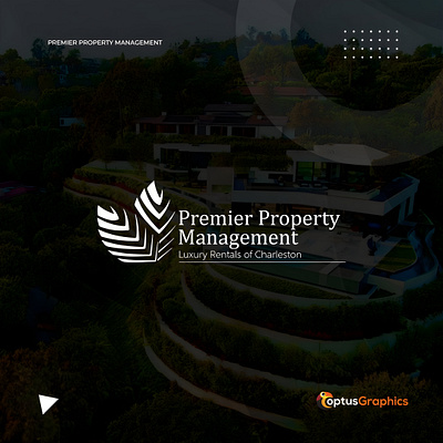 Premier Property Management Company Logo visual identity.
