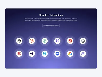Cycling OneSignal Integrations animation integration onesignal ui