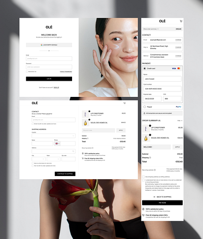 Checkout page checkout page cosmetic website ecommerce website product design website design