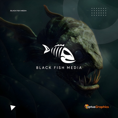 Black Fish Media Logo visual identity.