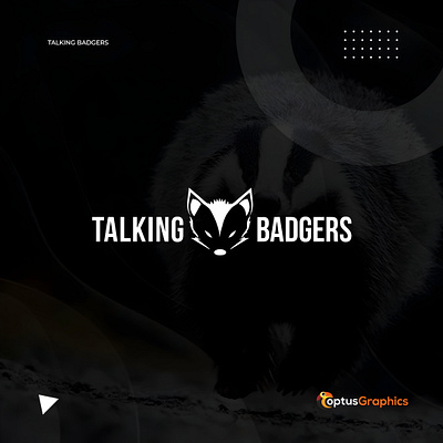 Talking Badgers Company Logo visual identity.