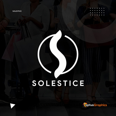 Solestice Company Logo visual identity.