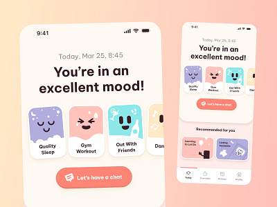 Sintelly App Concept ai app bot chat colorful design fun illustrations mobile rounded ui ux
