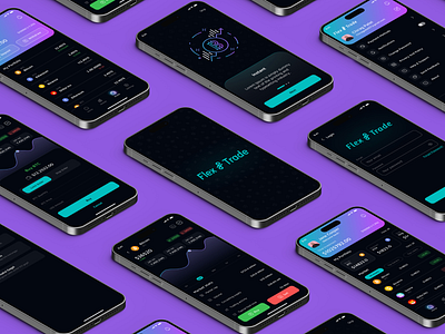 Flex Trade Crypto Trade App Ui Design app ui branding crypto crypto app design mobile app ui ui design uiux vector