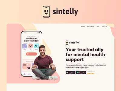 Sintelly Branding ai app bot branding chat colorful landing page logo mobile playful rounded website