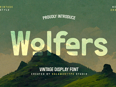 Wolfers - Textured Fonts brand branding creative design font graphic design logo products textured typeface typography