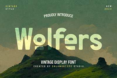 Wolfers - Textured Fonts brand branding creative design font graphic design logo products textured typeface typography