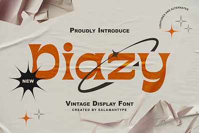 Diazy - Vintage Display Font branding creative design font fonts free graphic design logo products retro typeface vintage