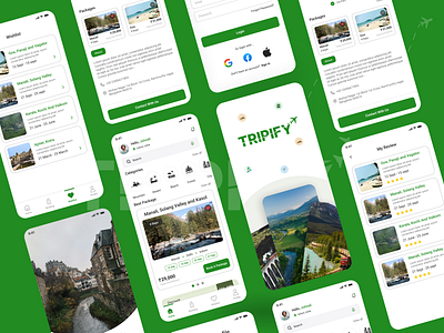 Tripify - Travel App Ui Design branding mobile app tavel app tour package travel travelling trip ui ui design uiux user interface vector