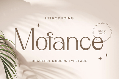 Mofance - Modern Elegant Font brand branding creative design elegant font graphic design logo modern products typeface unique