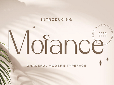 Mofance - Modern Elegant Font brand branding creative design elegant font graphic design logo modern products typeface unique