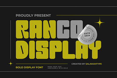 Ranco - Bold Display Font bold font brand branding creative design display font font heavy font logo modern products typeface ui