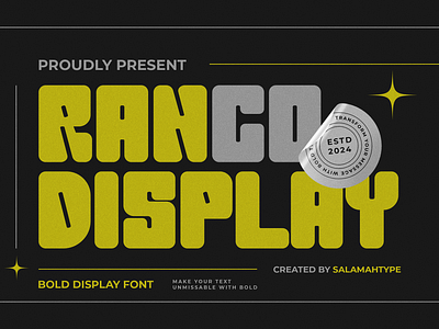 Ranco - Bold Display Font bold font brand branding creative design display font font heavy font logo modern products typeface ui