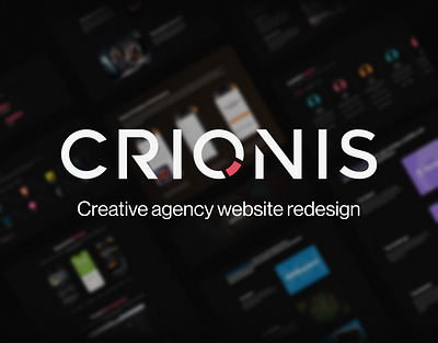 Creative Agency Website Redesign "Crionis" adobe illustrator adobe photoshop branding figma graphic design homepage design landing page design responsive design ui web design