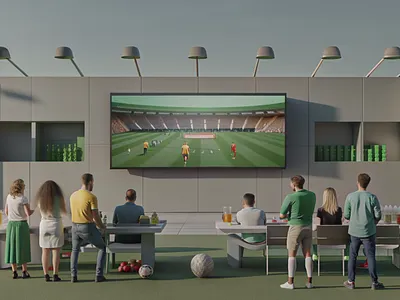 Started Already - EURO 2024! 3d blender branding graphic design illustration ui