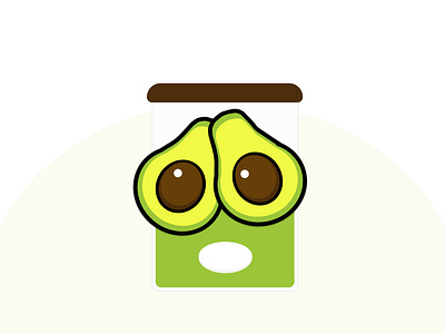 Avocado Jar 2d avocado character graphic design illustration ui