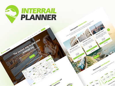Landing Page Redesign "Interrail Planner" figma design graphic design landing page design mobile design responsive design ui design website design