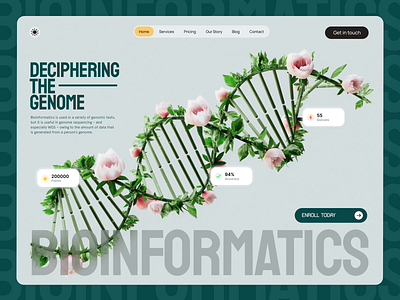 UI animation concept for a DNA study platform animation design healthcare motion graphics ui website design