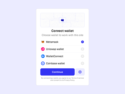 Connect wallet app blockchain design ui ux web3