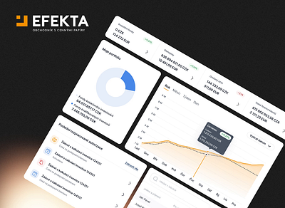 EFEKTA Stock trader - Web portal app finances portal stock trader ui ux web