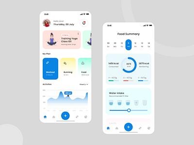 Fitness & Workout App animation branding design logo mobile app ui ui ux