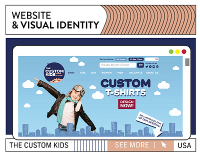 The Custom Kids branding design graphic design illustration logo logotype ui ux vector visual identity webdesign