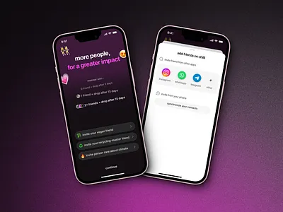 Chilli - invite friends app chilli design friends instagram invite friends mobile app social media ui ux