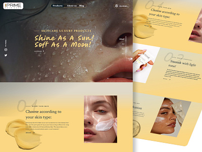 LANding Page for PRIME graphic design landingpage skincareweb startpage ui uidesign web