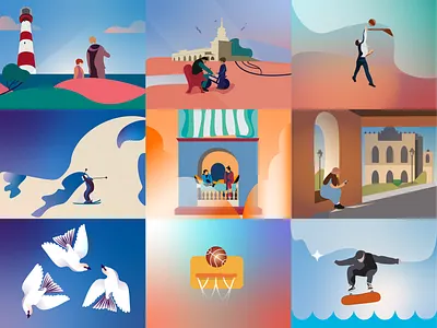 Story Telling illustation 2d