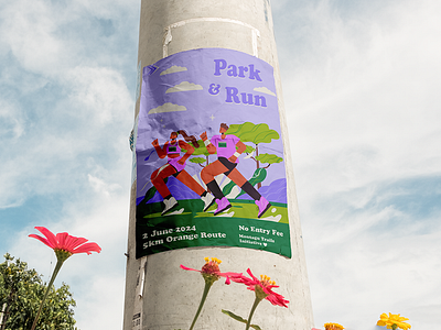 Park 'n Run Poster design graphic design illustration poster