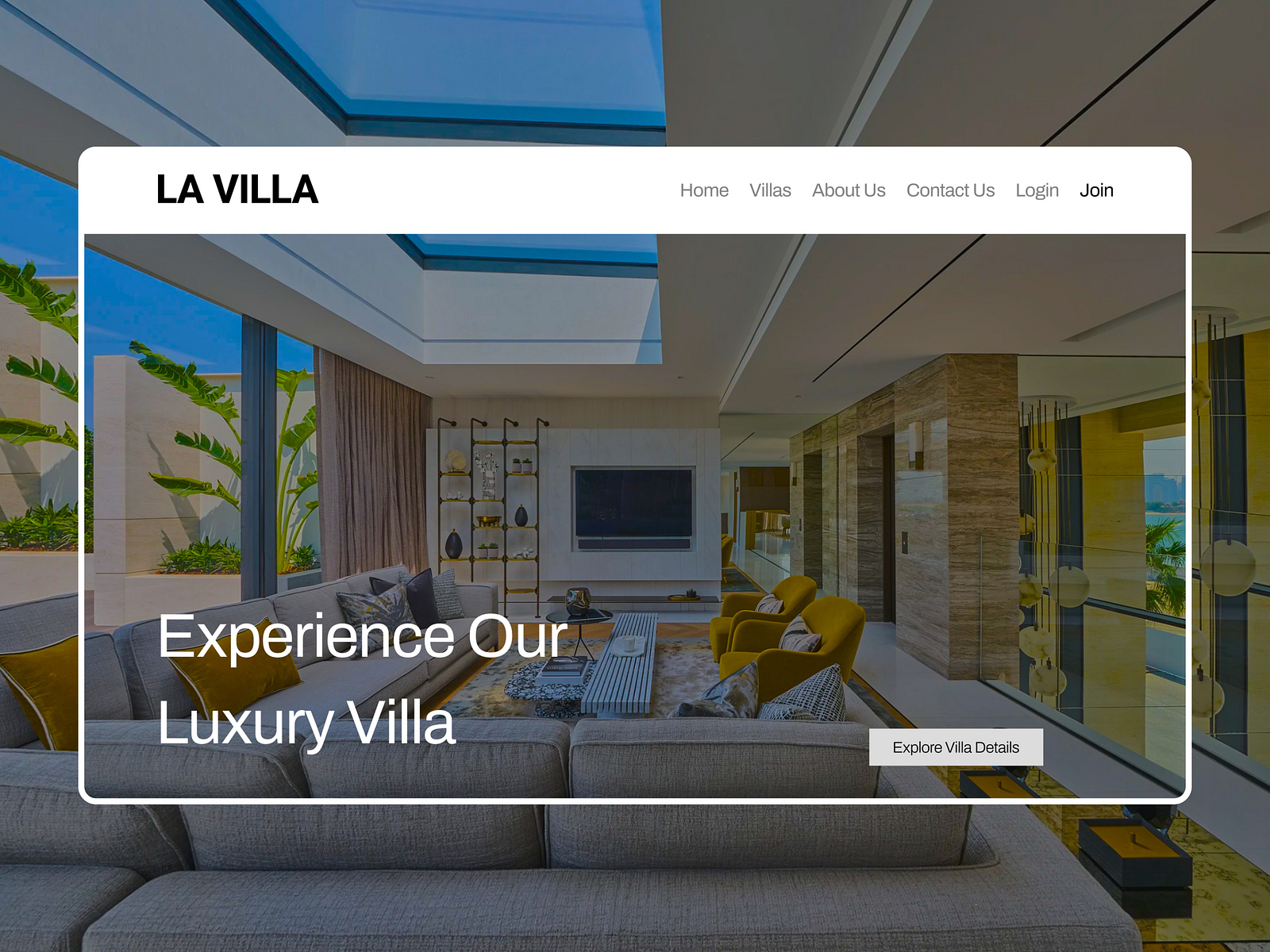 Villa landing page by Nidhi Shah on Dribbble